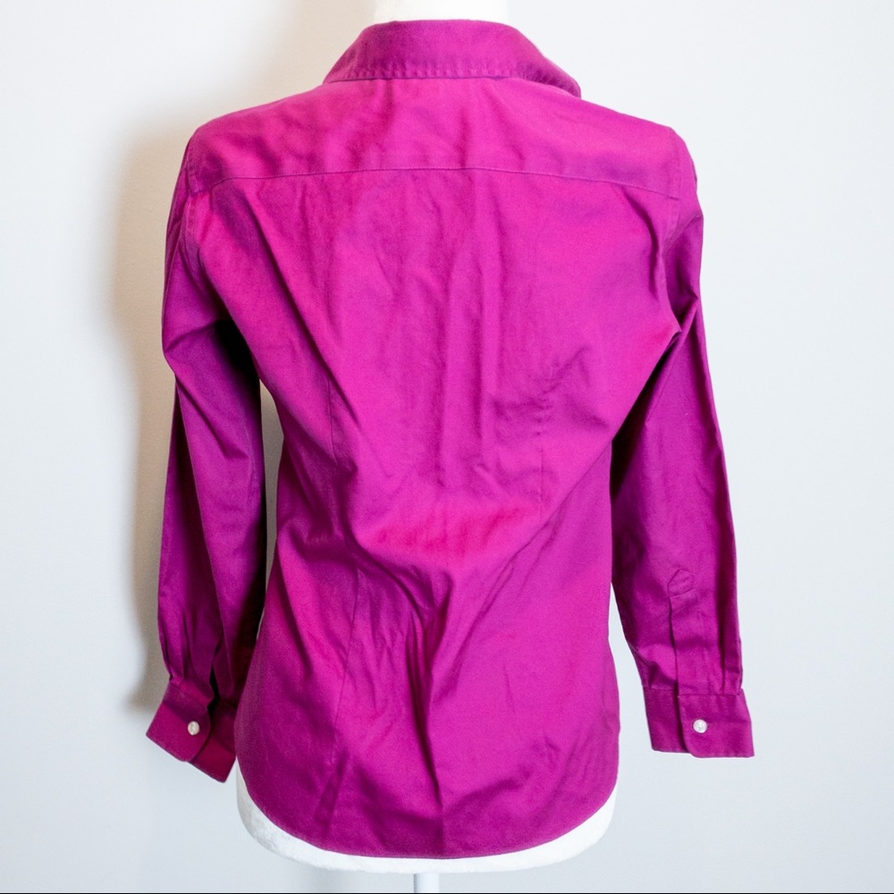 SOLD Lands’ End No Iron Pinpoint Oxford Shirt Pet - Picture 7 of 10